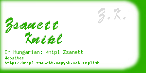 zsanett knipl business card